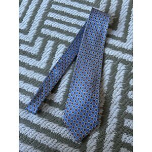 Polo by Ralph Lauren light blue geometric neat silk tie Made In Italy